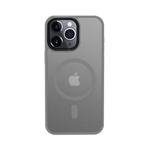 Etui Hybrid Frost MAG Cover iPhone 15 Pro MagSafe Szare Etui Hybrid Frost MAG Cover iPhone 15 Pro MagSafe Szare