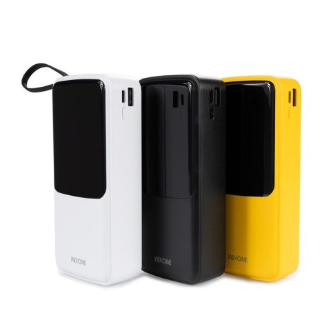 Powerbank 20000 mAh z wbudowanym kablem USB-C / Lightning / Micro USB + USB-A Biały Powerbank 20000 mAh z wbudowanym kablem USB-C / Lightning / Micro USB + USB-A Biały