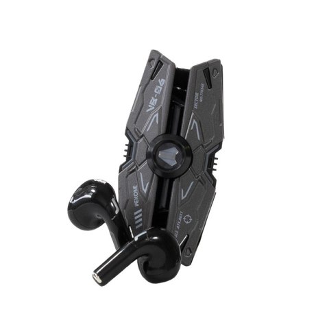 Słuchawki bezprzewodowe VB06 Mecha Series - Bluetooth V5.3 TWS z etui ładującym Czarne Słuchawki bezprzewodowe VB06 Mecha Series - Bluetooth V5.3 TWS z etui ładującym Czarne
