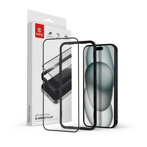 Szkło hartowane 9H na cały ekran iPhone 16 / iPhone 15 Szkło hartowane 9H na cały ekran iPhone 16 / iPhone 15