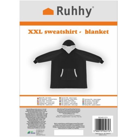 Bluza XXL - koc czarny Ruhhy 24403 Ruhhy Bluza XXL - koc czarny Ruhhy 24403 Ruhhy