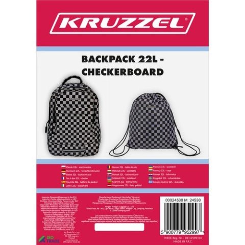 Plecak 22L - szachownica Kruzzel 24530 Kruzzel Plecak 22L - szachownica Kruzzel 24530 Kruzzel