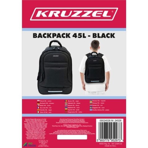 Plecak 45L - czarny Kruzzel 24526 Kruzzel Plecak 45L - czarny Kruzzel 24526 Kruzzel
