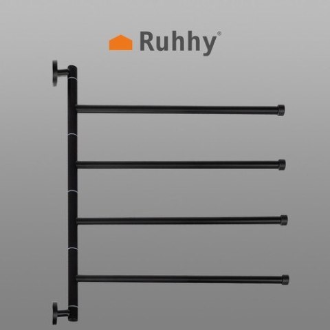 Wieszak łazienkowy na ręczniki- czarny Ruhhy 24474 Ruhhy