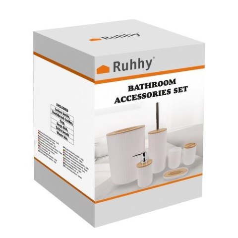 Zestaw akcesoriów łazienkowych - biały Ruhhy 24635 Ruhhy