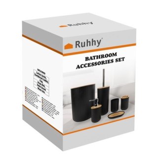 Zestaw akcesoriów łazienkowych - czarny Ruhhy24636 Ruhhy