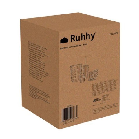 Zestaw akcesoriów łazienkowych - czarny Ruhhy24636 Ruhhy Zestaw akcesoriów łazienkowych - czarny Ruhhy24636 Ruhhy