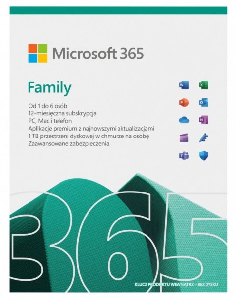 365 Family PL P10 1Y 6Users Win/Mac Medialess Box 6GQ-01940 365 Family PL P10 1Y 6Users Win/Mac Medialess Box 6GQ-01940