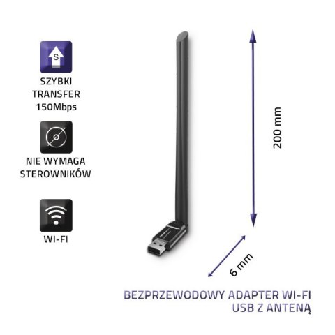 Adapter Wi-Fi USB z anteną bezprzewodowy Adapter Wi-Fi USB z anteną bezprzewodowy