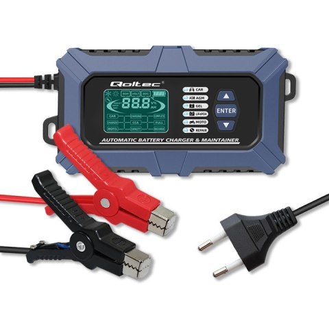 Inteligentna mikroprocesorowa ładowarka z testerem baterii i funkcją naprawy 12V | 6A | LCD | Prostownik do akumulatora AGM LiFe Inteligentna mikroprocesorowa ładowarka z testerem baterii i funkcją naprawy 12V | 6A | LCD | Prostownik do akumulatora AGM LiFe