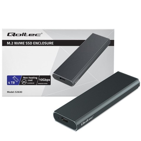 Obudowa na dysk M.2 SSD | NVMe | PCIe | USB3.1 | 10Gb/s | 4TB | Grafit Obudowa na dysk M.2 SSD | NVMe | PCIe | USB3.1 | 10Gb/s | 4TB | Grafit