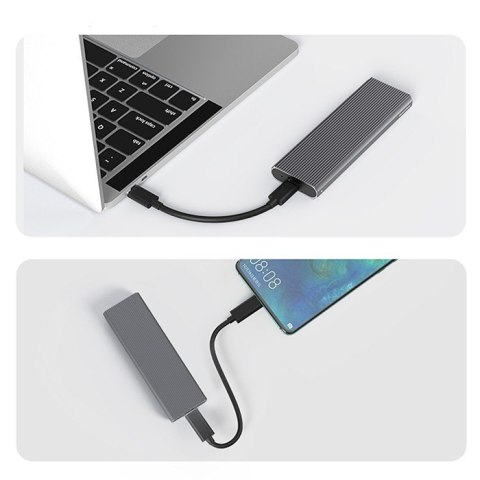 Obudowa na dysk M.2 SSD | NVMe | PCIe | USB3.1 | 10Gb/s | 4TB | Grafit Obudowa na dysk M.2 SSD | NVMe | PCIe | USB3.1 | 10Gb/s | 4TB | Grafit