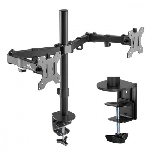Uchwyt biurkowy na 2 monitory LCD MC-884 17-32 cale 2x8kg (max 16kg) vesa 75x75 oraz 100x100 Uchwyt biurkowy na 2 monitory LCD MC-884 17-32 cale 2x8kg (max 16kg) vesa 75x75 oraz 100x100