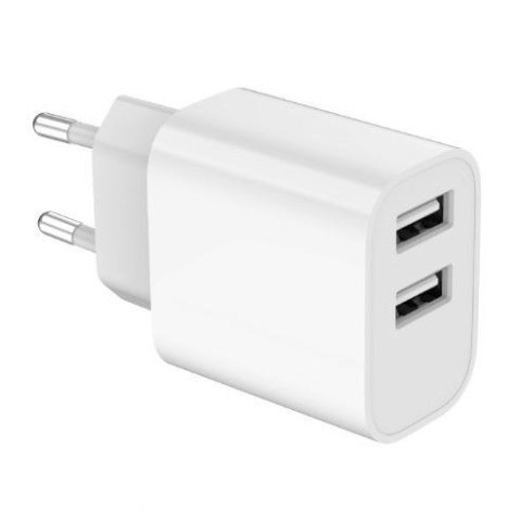 Ładowarka USB-Ax2 2.4A biała Ładowarka USB-Ax2 2.4A biała