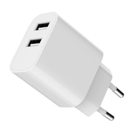 Ładowarka USB-Ax2 2.4A biała Ładowarka USB-Ax2 2.4A biała