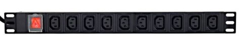 Listwa zasilająca rack PDU 10xC13 1U 16A C19 2m Listwa zasilająca rack PDU 10xC13 1U 16A C19 2m
