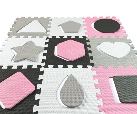 Mata piankowa puzzle Jolly Pink Grey Mata piankowa puzzle Jolly Pink Grey