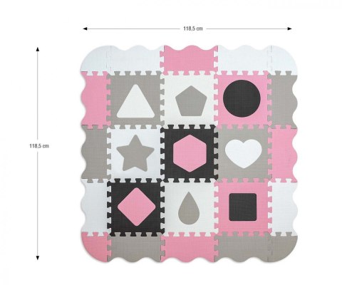 Mata piankowa puzzle Jolly Pink Grey Mata piankowa puzzle Jolly Pink Grey