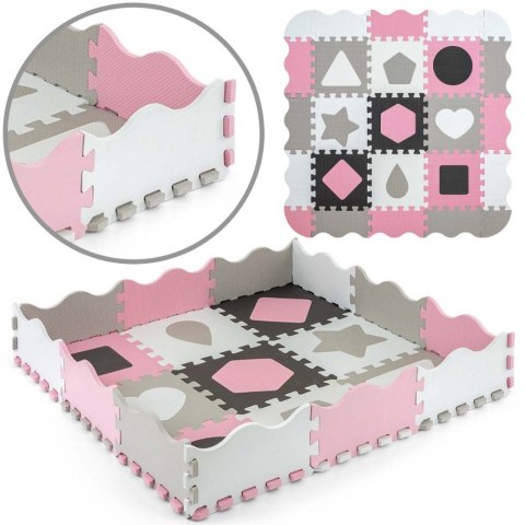 Mata piankowa puzzle Jolly Pink Grey Mata piankowa puzzle Jolly Pink Grey