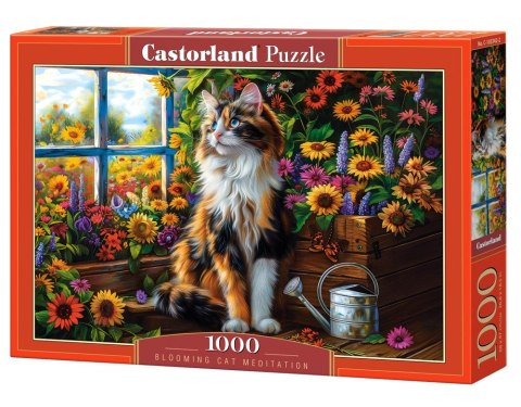 Puzzle 1000 elementów Kot wsród kwiatów Puzzle 1000 elementów Kot wsród kwiatów