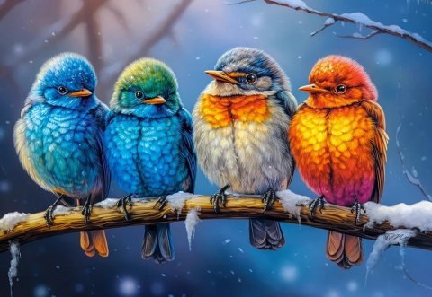 Puzzle 1500 elementów Ptaszki Razem cieplej Puzzle 1500 elementów Ptaszki Razem cieplej