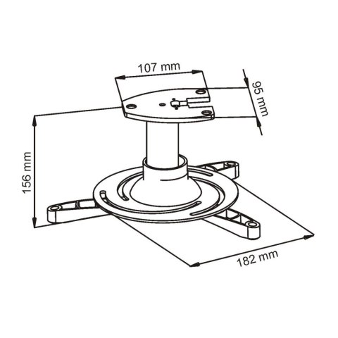 UCHWYT sufitowy 16cm DO PROJEKTORA 15kg P-101 uniwersalny pełna regulacja UCHWYT sufitowy 16cm DO PROJEKTORA 15kg P-101 uniwersalny pełna regulacja