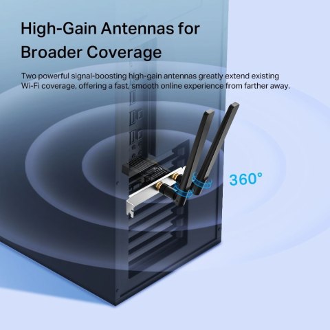 Karta sieciowa Archer TX55E, WiFi 6, PCI-E AX3000 Karta sieciowa Archer TX55E, WiFi 6, PCI-E AX3000