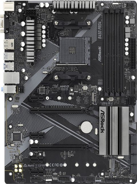 Płyta główna B450 PRO4 R2.0 AM4 4DDR4 DP/HDMI M.2 USB3.2 ATX Płyta główna B450 PRO4 R2.0 AM4 4DDR4 DP/HDMI M.2 USB3.2 ATX