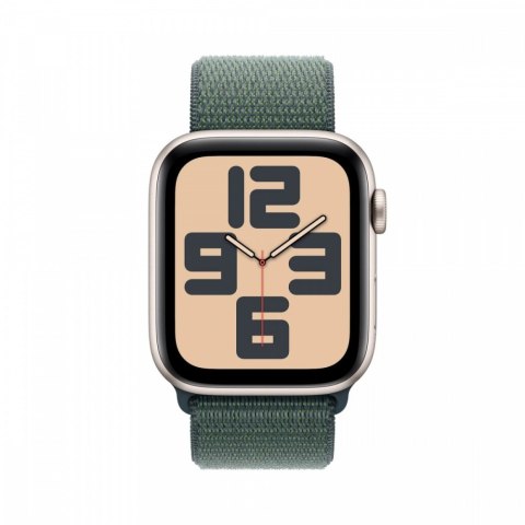 Watch SE GPS + Cellular, koperta 44 mm z aluminium w kolorze księżycowej poświaty z opaską sportową w kolorze górskiego jeziora Watch SE GPS + Cellular, koperta 44 mm z aluminium w kolorze księżycowej poświaty z opaską sportową w kolorze górskiego jeziora