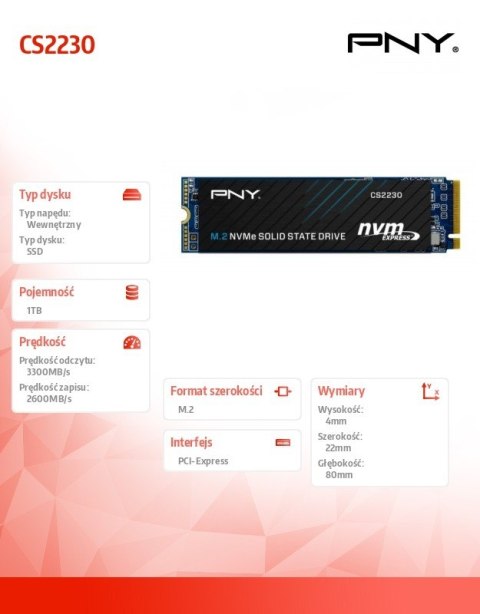 Dysk SSD 1TB M.2 2280 BULK M280CS2230-1TB-SI Dysk SSD 1TB M.2 2280 BULK M280CS2230-1TB-SI