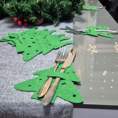 Etui na sztućce- choinki 12szt. Ruhhy 24824 Ruhhy