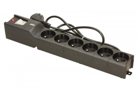 Listwa przeciwprzepięciowa LX 610, 1L, 1.5m, czarna Listwa przeciwprzepięciowa LX 610, 1L, 1.5m, czarna