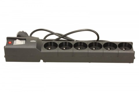 Listwa przeciwprzepięciowa LX 610, 1L, 1.5m, czarna Listwa przeciwprzepięciowa LX 610, 1L, 1.5m, czarna