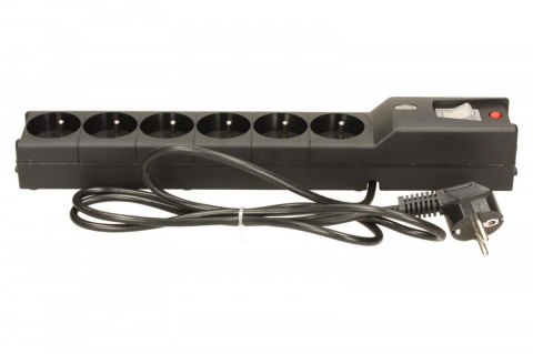 Listwa przeciwprzepięciowa LX 610, 1L, 1.5m, czarna Listwa przeciwprzepięciowa LX 610, 1L, 1.5m, czarna