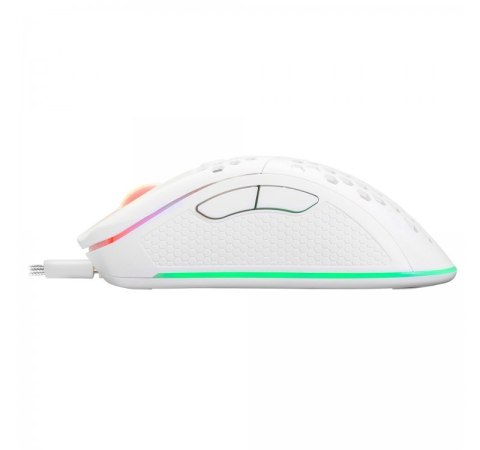 Mysz gamingowa bezprzewodowa Nemesis M700 akumulator 8000 DPI 7P RGB LED programowalne przyciski biała Mysz gamingowa bezprzewodowa Nemesis M700 akumulator 8000 DPI 7P RGB LED programowalne przyciski biała