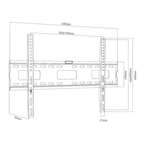 Uchwyt do TV 32-100'' 80kg MC-419 VESA 600x400 Uchwyt do TV 32-100'' 80kg MC-419 VESA 600x400