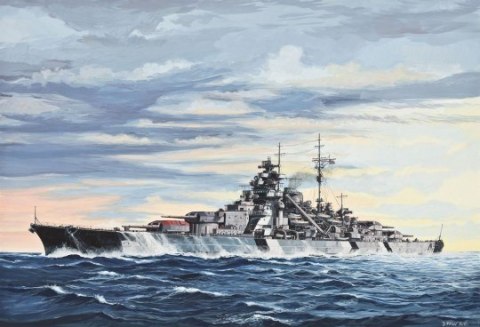 Model plastikowy Okręt wojenny Bismarck Model plastikowy Okręt wojenny Bismarck