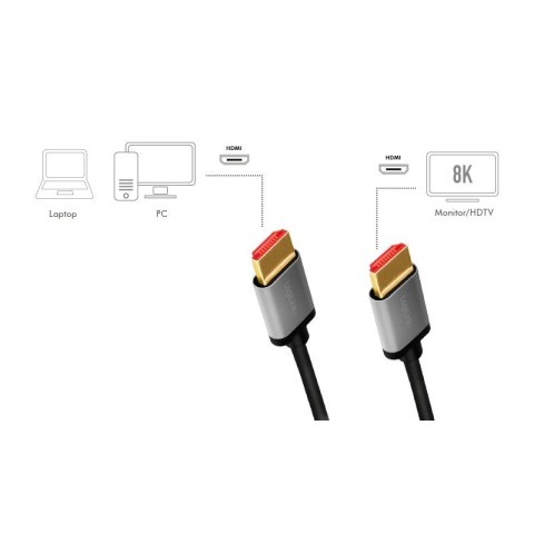 Kabel HDMI 2.1 8K/60Hz Aluminiowy 2m Kabel HDMI 2.1 8K/60Hz Aluminiowy 2m