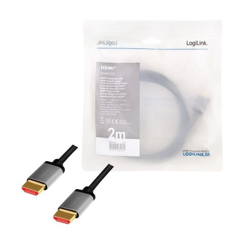 Kabel HDMI 2.1 8K/60Hz Aluminiowy 2m Kabel HDMI 2.1 8K/60Hz Aluminiowy 2m