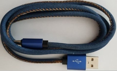 Kabel USB 2.0 Type C premium jeans 2 m Kabel USB 2.0 Type C premium jeans 2 m