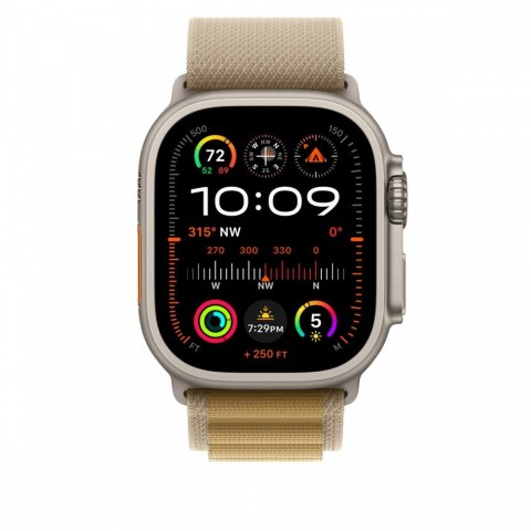 Opaska Alpine w kolorze beżu do koperty 49 mm - rozmiar M - elementy z tytanu w kolorze naturalnym Opaska Alpine w kolorze beżu do koperty 49 mm - rozmiar M - elementy z tytanu w kolorze naturalnym