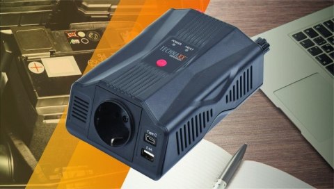Falownik przetwornica 300W DC 12V/AC 230V TE24 Falownik przetwornica 300W DC 12V/AC 230V TE24