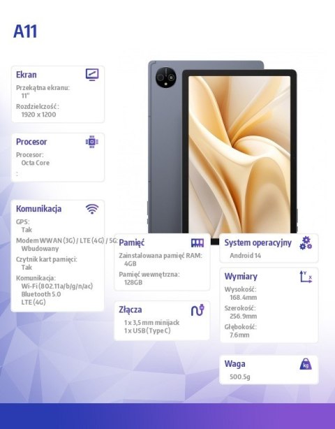 Tablet A11 4GB/256GB Space Grey Tablet A11 4GB/256GB Space Grey