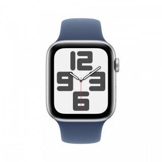 Watch SE GPS + Cellular, koperta 40 mm z aluminium w kolorze srebrnym z paskiem sportowym w kolorze denim - rozmiar M/L