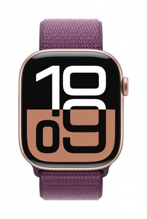 Watch Series 10 GPS, koperta 46 mm z aluminium w kolorze różowego złota z opaską sportową w kolorze dojrzałej śliwki Watch Series 10 GPS, koperta 46 mm z aluminium w kolorze różowego złota z opaską sportową w kolorze dojrzałej śliwki