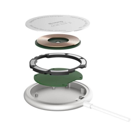 MagSpot Wireless Charger Aluminiowa ładowarka indukcyjna MagSafe 15W Srebrna MagSpot Wireless Charger Aluminiowa ładowarka indukcyjna MagSafe 15W Srebrna