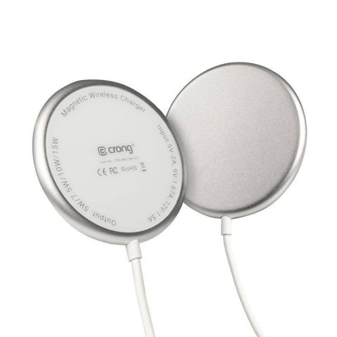 MagSpot Wireless Charger Aluminiowa ładowarka indukcyjna MagSafe 15W Srebrna MagSpot Wireless Charger Aluminiowa ładowarka indukcyjna MagSafe 15W Srebrna