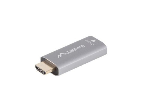 Adapter HDMI(M)-Displayport(F)4K srebrny Adapter HDMI(M)-Displayport(F)4K srebrny