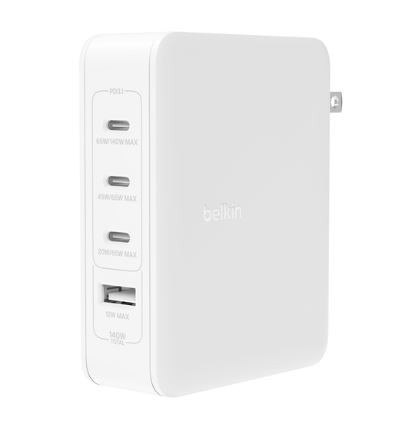 Ładowarka ścienna 140W 4-ports (3xC 1xA) UK, EU, US Plugs biała Ładowarka ścienna 140W 4-ports (3xC 1xA) UK, EU, US Plugs biała