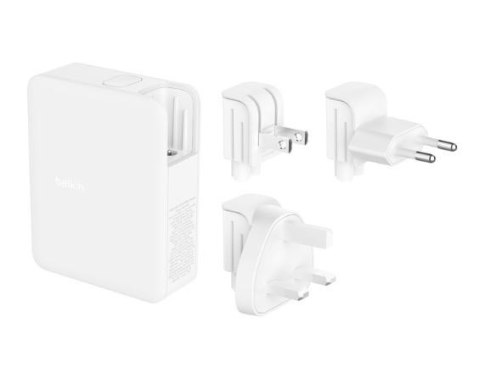 Ładowarka ścienna 140W 4-ports (3xC 1xA) UK, EU, US Plugs biała Ładowarka ścienna 140W 4-ports (3xC 1xA) UK, EU, US Plugs biała